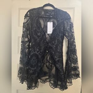 Akira Black Lace Blouse